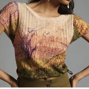 Anthropologie Multicolor Crew Neck Sweater